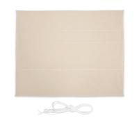 Relaxdays Voile d’ombrage rectangulaire, L x P: 5 x 6 m, imperméable, Anti-UV, tendeurs, terrasse, Balcon, Beige