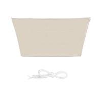 relaxdays Voile d’ombrage trapèze diffuseur d’Ombre Protection Soleil Balcon Jardin UV 3x5,5x4x4 imperméable, Beige, 3 x 5,5 x 4 x 4 m