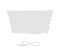 relaxdays Voile d’ombrage trapèze diffuseur d’Ombre Protection Soleil Balcon Jardin UV 3x5,5x4x4 m imperméable, Blanc