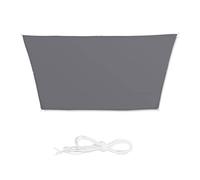 relaxdays Voile d’ombrage trapèze diffuseur d’Ombre Protection Soleil Balcon Jardin UV terrasse Toile 3x4x2x2 m, Gris, 3 x 4 x 2 x 2 m
