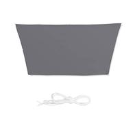 relaxdays Voile d’ombrage trapèze diffuseur d’Ombre Protection Soleil Balcon Jardin UV terrasse Toile 3x5,5x4x4 m, Gris