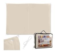 Relaxdays Voile d'ombrage, 2x3 m, Polyester Hydrofuge, rectangulaire, Beige, œillets et Cordes, Pare-Soleil