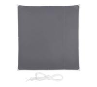 Relaxdays Voile d'ombrage carré gris