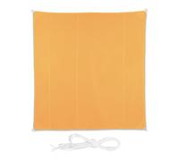 Relaxdays Voile d'ombrage carrée jaune