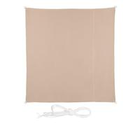 Relaxdays Voile d'ombrage carrée en beige