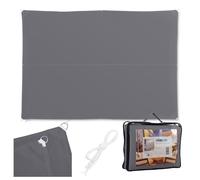 Relaxdays Voile d'ombrage rectangle gris