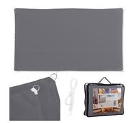 Relaxdays Voile d'ombrage rectangle gris