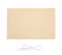 relaxdays Voile d'ombrage Rectangle, résistant UV, imperméable, Toile Balcon, Camping, terrasse, Beige, 2 x 4 m
