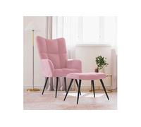 vidaXL Chaise de relaxation Rose Velours