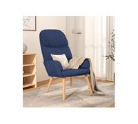 VidaXL Chaise de relaxation - Bleu Tissu