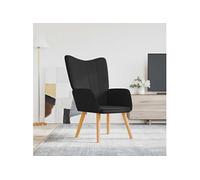 vidaXL Chaise de relaxation Noir Tissu