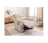 RELAXXO - Fauteuil relaxation manuel LEO en velours côtelé - Beige