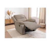 RELAXXO - Fauteuil relaxation manuel LEO en velours côtelé - Taupe