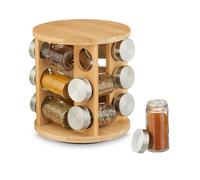 Relaxdays Tourniquet à épices avec 12 pots