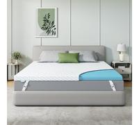 Releep Surmatelas 90x200x7,5cm Mémoire Forme Gel Réversible,Housse Lavable