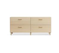 Relief Commode Relief bas sur pieds 123x46.6 cm frêne