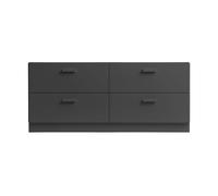 Relief Commode Relief bas sur socle 123x46.6 cm gris