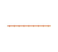 Relief Porte-manteau Relief large 123 cm Orange