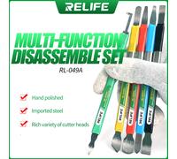 RELIFE RL-049A Kit de couteau à levier multifonctionnel à Double tête pour la réparation de téléphone portable, outil de démontage du couvercle arrière en verre RL-049A