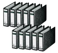 Reliure à anneaux en carton Leitz, noire, dimensions : 56 x 288 x 174 mm