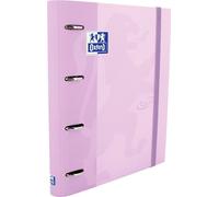 Reliure à anneaux Oxford touch 4x35 avec recharge 100 feuilles 5x5 a4+ pastel mauve