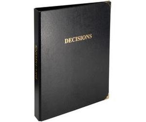 Reliure registre 32x26cm 4 anneaux avec recharges de 100 feuillets - Registre des décisions - Noir