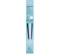 Reliures spirales plastique - EXACOMPTA - 76200E - 8 mm - Blanc - Boîte 25