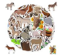 RELKLYU 100 Autocollants D'Âne De Dessins Animés, Autocollants d'animaux Mignons, Autocollants De Graffitis Créatifs, Décorer des Tasses À Eau, des Valises, des Guitares.