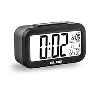 RELOJ Digital DESPERTADOR Negro Temp/HUMEDAD