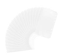 Relota 20Pcs Pochettes Classeur, 6 Trous Pochette Plastique A6,Transparente | Imperméable Dossiers à Glissière, Enveloppe Budget, Sacs Zippés à Feuilles Mobiles pour Documents, Cahiers, Cartes