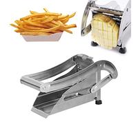 RELOVE Coupe-Frites Acier 2 Inserts de Coupe Coupe-Pommes de Terre en Acier Inoxydable pour Frites Coupe-légumes Machine de Découpe Professionnel Decoupe Frite Coupe Frites Manuel