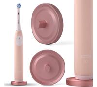 Relsy Support Brosse à Dents Électrique Oral-B Compatible, Socle en Aluminium Rose Gold pour Salle de Bain, Porte-Brosse à Dents Métal avec Récupérateur de Gouttes, Anti-Basculement, Lot de 1