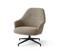 Rely HW139 Fauteuil Lounge avec dossier haut et pivotant Noir/Clay 0009
