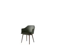 Rely HW77 Chaise de Salle à Manger avec Accoudoirs Assise Rembourrée Bronze Vert/ Noyer Laqué /Vidar 0972