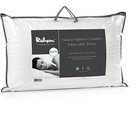 Relyon Superior Comfort Oreiller 100% Latex Naturel 100% Coton avec Housse Amovible (Profond), Blanc