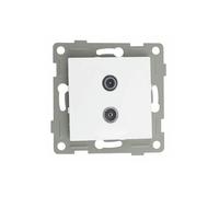 Remarque : encastrable avec connexions TV, FM et satellite. Design fonctionnel et moderne. Parfait pour les installations électriques esthétiques