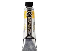 Rembrandt Acrylic Colour - Peinture acrylique en tube 40 ml - Jaune cadmium moyen 271 - Corps lourd - Grande résistance à la lumière - Qualité professionnelle