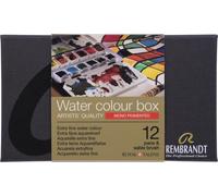 Rembrandt aquarelle set en étui métallique avec choix de couleurs monopigmentées I 12 godets + pinceau