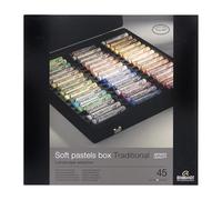 Rembrandt Professional Pastel Doux Set dans un coffret en bois de luxe | Landscape Selection Traditional | 45 pastels entiers
