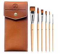 Rembrandt Série I : Lot de 6 pinceaux d'aquarelle synthétiques de qualité supérieure - Inspirés par la qualité Kolinsky Sable - Fabriqués pour l'aquarelle, la gouache, l'huile - Kit d'art et de voyage