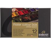 Rembrandt set d'aquarelles en étui métallique | 12 godets + pinceaux