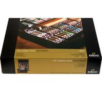 Rembrandt set de peinture à l'huile avec boîte en bois Excellent | 19 x 15 ml + 18 x 40 ml + 3 x 60 ml + 1 x 150 ml + accessoires