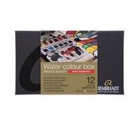 Rembrandt Set de peinture aquarelle professionnelle en boîte métallique de luxe | 12 couleurs mono-pigmentées + pinceau