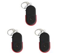 Remingtape 3X Mini Détecteur de Clé de Sifflet Anti-Perte Alarme sans Fil Balise Intelligente Localisateur de Clé Porte-Clés Tracker Sifflet Son LED Lumière Tracker