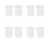 Remingtape Kueche Laboratoire Verre doseur en plastique transparent Épaissir avec capuchon 200 ml 8 pièces