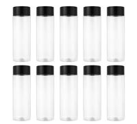 Remingtape Lot de 10 bouteilles à jus en plastique transparent de 400 ml - Récipient de rangement pour céréales grossières - Bouteille de boisson