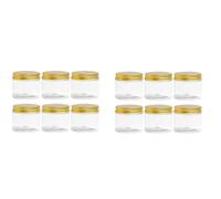 Remingtape Lot de 12 bocaux en plastique transparent avec couvercles pour le stockage de produits cosmétiques