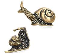 Remingtape Lot de 2 décorations d'escargot solides avec effet décoratif, signification de la marche lente des escargots