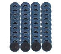 Remingtape Lot de 40 disques à lamelles Roll Lock avec support 1/4 - Embouts de meuleuse à tige - Grain 40/60/80/120