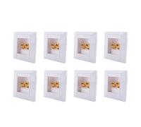 Remingtape Lot de 8 prises murales de raccordement avec 2 prises femelles pour fiches bananes pour haut-parleurs